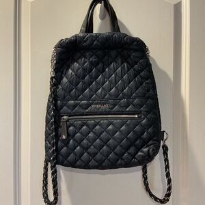 MZ Wallace Crosby Audrey Quilted Navy Backpack brand new